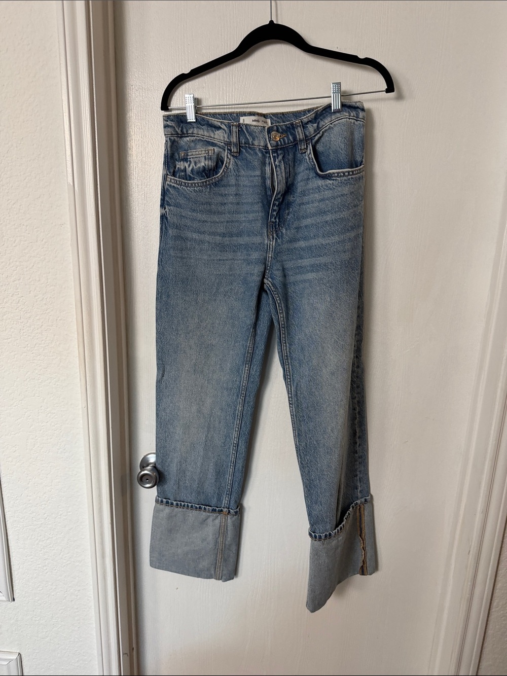 Light Blue Women's High-Rise Straight Jeans